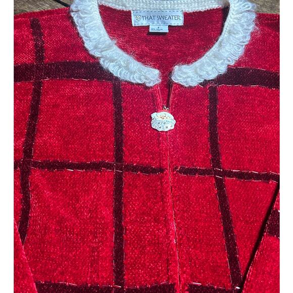 That Sweater Christmas Santa Claus zip up cardigan - Picture 2 of 6